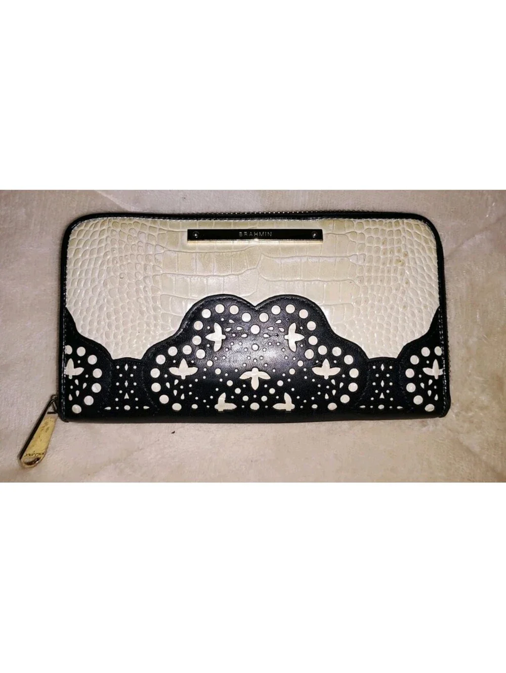 Brahmin Magnolia Black and Ivory 